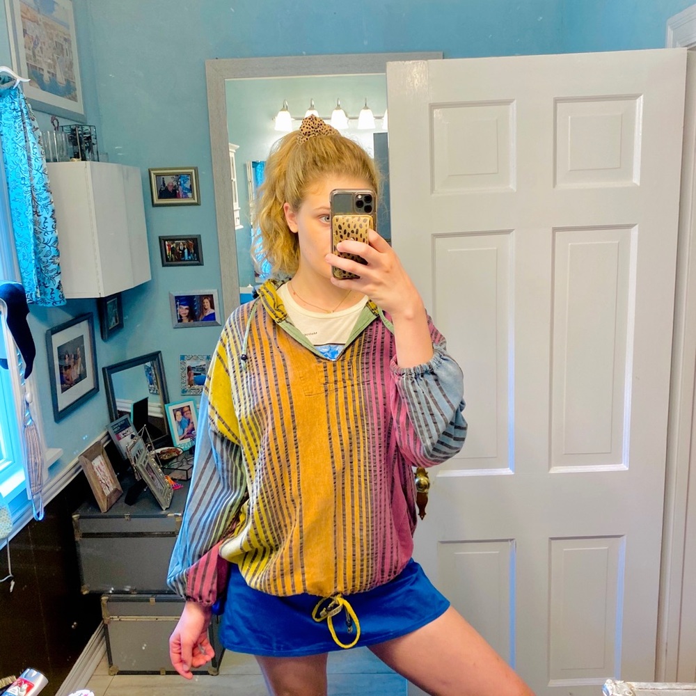 Urban Outfitters Baja Surf Poncho Hoodie